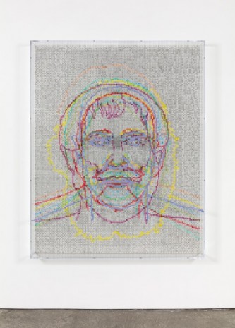 Charles Gaines, Faces 1: Identity Politics, #8, Michel Foucault, 2018 , Paula Cooper Gallery