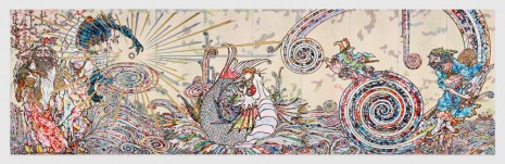 Takashi Murakami, Transcendent Attacking a Whirlwind, 2017, Perrotin