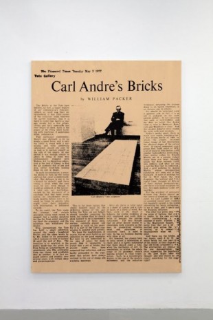 Claire Fontaine, Untitled (Carl Andre’s Bricks), 2012, Galerie Chantal Crousel