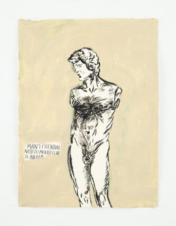 Raymond Pettibon, No Title (Man's essential need...), 2014 , Contemporary Fine Arts - CFA
