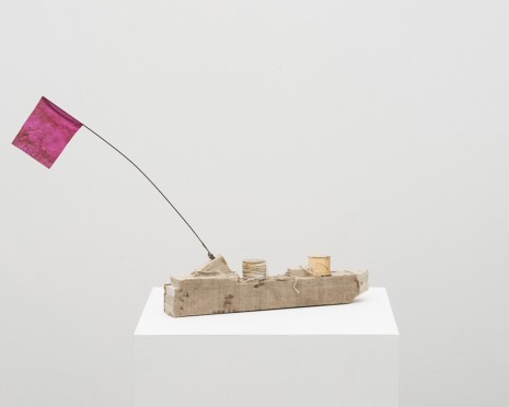 Michelle Stuart, Chatham Boat (pink flag), 2017, Alison Jacques