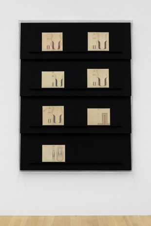 Florian Pumhösl, Relief (Paul Bonet - Gouache designs for Cartonnages de la NRF), 2017, Galerie Buchholz