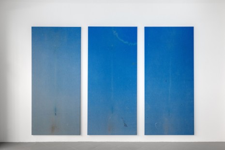 Simon Laureyns, Jessy Triptych Blue, 2017, Galerie Jérôme Pauchant