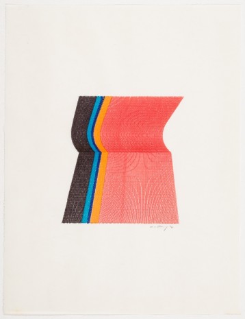 Robert Mallary, 3 Color Plotter Graphic, 1972, The Mayor Gallery