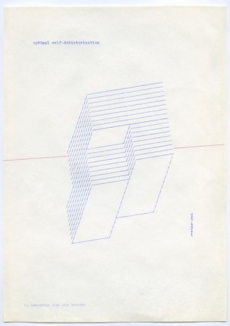 Dom Sylvester Houédard, optimal self-dehistorisation, 1971, Lisson Gallery