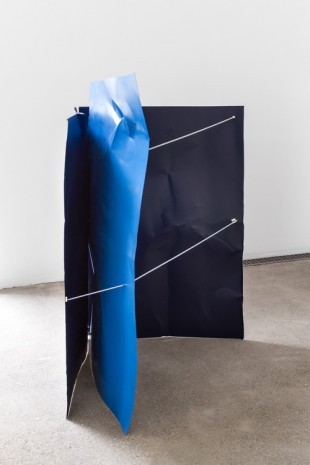 Michael Kienzer, Kobaltblau/Signalblau/Kobaltblau (Flyer 3 parts), 2016 - 2018 , Galerie Elisabeth & Klaus Thoman