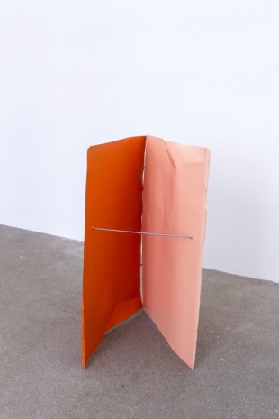 Michael Kienzer, Signalorange/Beigerot (Flyer 2-parts), 2016 - 2018 , Galerie Elisabeth & Klaus Thoman