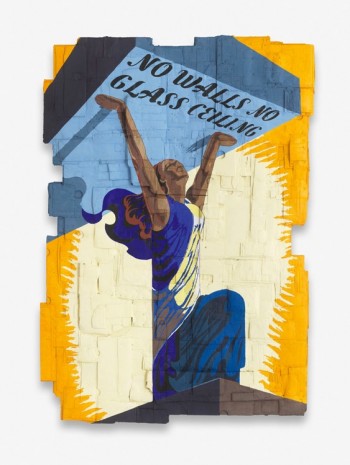 Andrea Bowers, No Walls No Glass Ceiling (Originally a Celebratory Poster for the Liberation of France during World War II, illustrated by Philippe Grach, 1944), 2018, Capitain Petzel