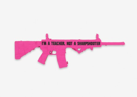 Andrea Bowers, I'm a Teacher, Not a Sharpshooter: Ode to CODEPINK (Parkland), 2018, Capitain Petzel
