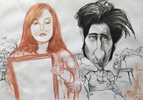 Christian Jankowski, Isabelle Huppert - Adrien Brody from the series: Me in the Eyes of another Actor, 2017 , Petzel Gallery