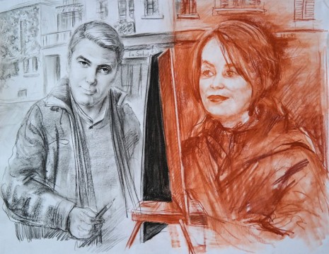 Christian Jankowski, Isabelle Huppert - George Clooney from the series: Me in the Eyes of another Actor, 2017 , Petzel Gallery