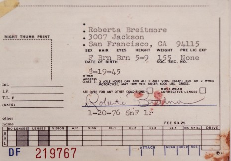 Lynn Hershman, Roberta’s Driver’s License (DF219767, SnF1r. January 20, 1976), 1976 , ShanghART