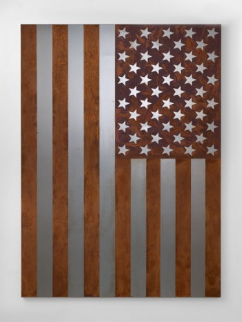 Rob Pruitt, American Quilt 2018: Rusted American Steel Flag, 2018, MASSIMODECARLO