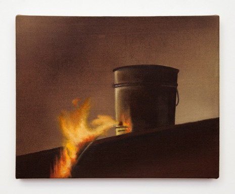 Dana Powell, Bucket with gas (Roman Singer), 2018, Tanya Bonakdar Gallery