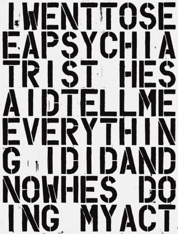 Christopher Wool and Richard Prince, My Act , 1988, Galerie Max Hetzler