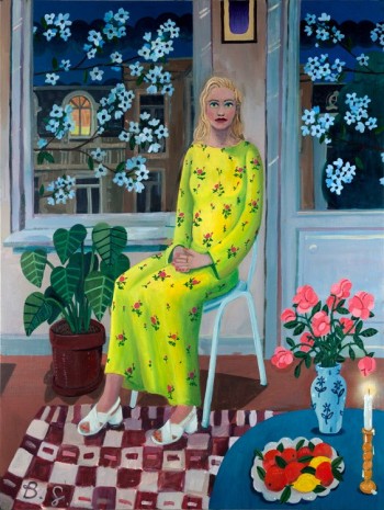 Ben Sledsens, Girl in the Yellow Flower Dress, 2018, Tim Van Laere Gallery