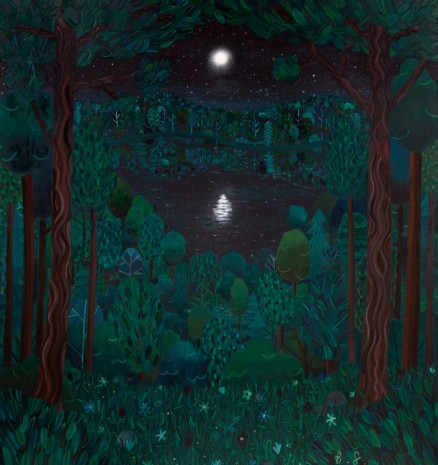 Ben Sledsens, Moon above the Lake, 2018	 , Tim Van Laere Gallery