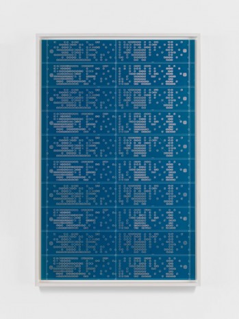 Analia Saban, Punched Card (Blue), 2018 , Tanya Bonakdar Gallery
