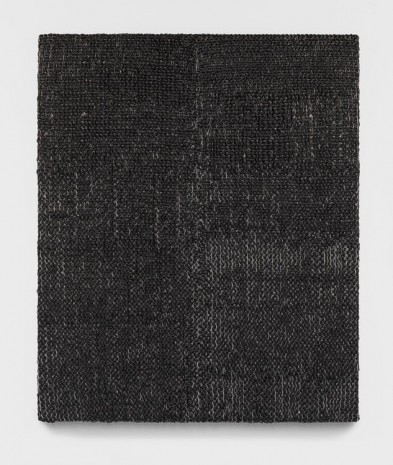 Analia Saban, Woven Solid as Warp, Vertical (Black) #2, 2018, Tanya Bonakdar Gallery