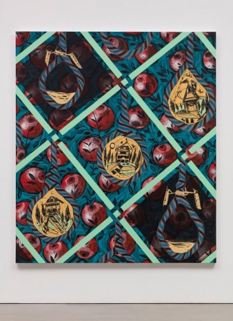 Lari Pittman, Portrait of a Textile (Damask), 2018 , Regen Projects