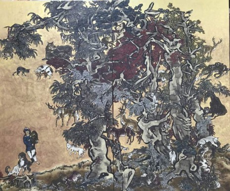 Yang Jiechang, Mustard Seed Garden - Young Man with Leopards, 2014-2016, Tang Contemporary Art
