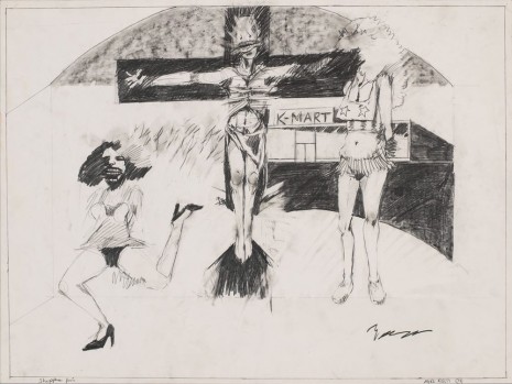 Mike Kelley, Shoppers Fair (Student Drawing), 1974 , Hauser & Wirth