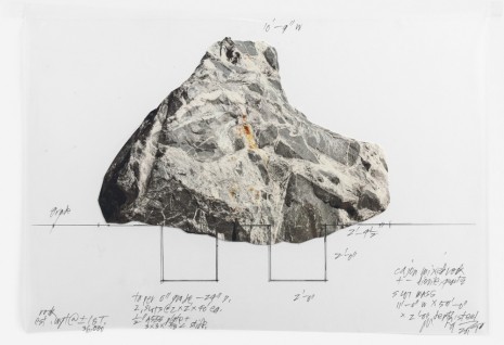 Michael Heizer, Slot Mass (section drawing), 1968–2017 , Gagosian