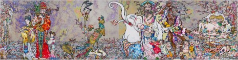Takashi Murakami, One encounters a multitude of hardships and disasters along the way to the netherworld, yet this process allows one to take the proper form of a human being and thus attain Buddhahood, 2018, Gagosian