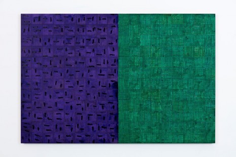 McArthur Binion, Ink: Work (Violetta/Verde), 2018, MASSIMODECARLO