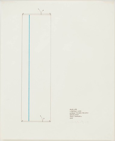 Fred Sandback, Untitled (Blue Line, 11 meters long, Konrad Fischer Gallery, Dusseldorf, 1969), 1969 , Marian Goodman Gallery