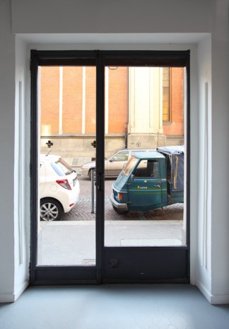 Jason Dodge, two candles in a doorway, 2012, Galleria Franco Noero