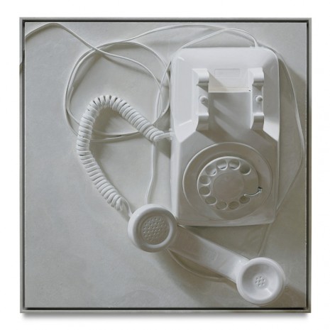Paul Sietsema, White phone painting, 2018 , Matthew Marks Gallery