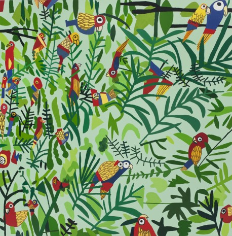 Jonas Wood, Untitled (Parrot Pattern), 2012, David Kordansky Gallery