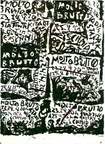 Gunter Damisch, Poster Molto Brutto, 1982, Galerie Elisabeth & Klaus Thoman