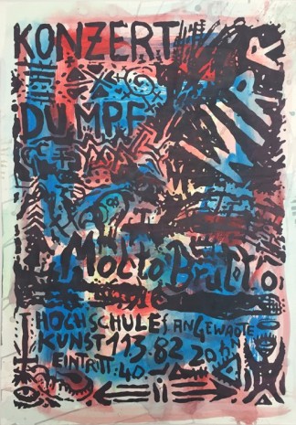 Gunter Damisch, Poster Molto Brutto Concert Angewandte 3.11.82, 1982 , Galerie Elisabeth & Klaus Thoman