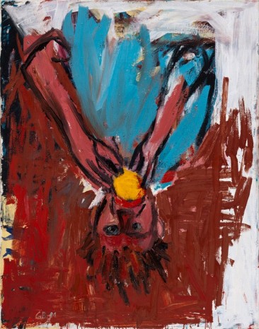 Georg Baselitz, Orangenesser VI [Orange Eater VI], 1981, Galerie Thaddaeus Ropac