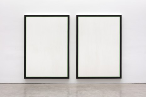 Jo Baer, Untitled (Vertical Flanking Diptych - Green), 1966-74 , Paula Cooper Gallery