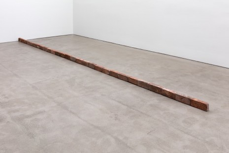 Carl Andre, Twenty-Eight Red Brick Line, 1968, Paula Cooper Gallery