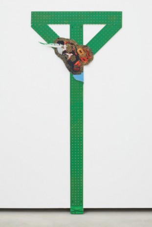 Tom Holmes, Untitled Bulletin (green w feather), 2006 -2012, Galerie Catherine Bastide