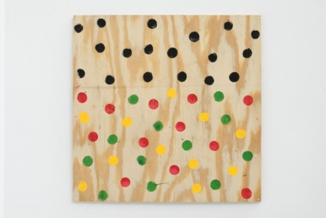 Tom Holmes, Untitled Arrangement (red yellow green and blk dots), 2011, Galerie Catherine Bastide