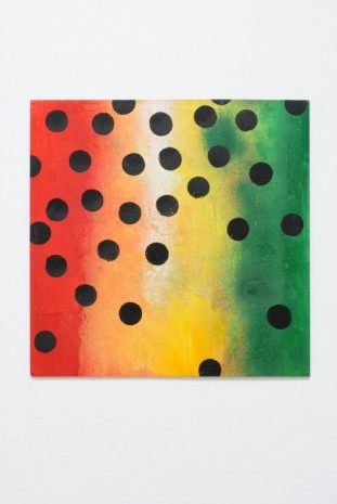 Tom Holmes, Untitled Arrangement (red yellow green w blk dots), 2011, Galerie Catherine Bastide