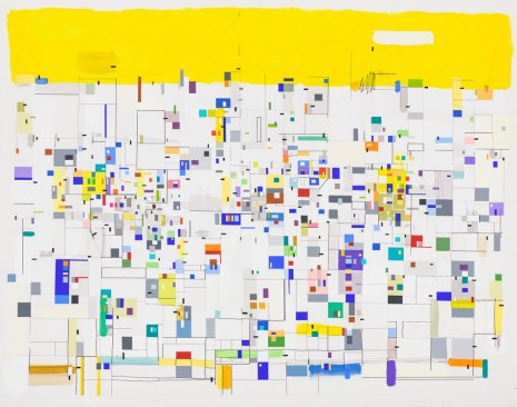 Bart Stolle, Self-organizing with yellow, 2017 , Zeno X Gallery