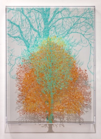 Charles Gaines, Numbers and Trees: Tiergarten Series I: Tree #3, Julia, 2018, Galerie Max Hetzler