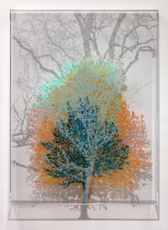 Charles Gaines, Numbers and Trees: Tiergarten Series I: Tree #5, Adrian, 2018, Galerie Max Hetzler