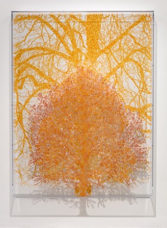 Charles Gaines, Numbers and Trees: Tiergarten Series I: Tree #2, Michael, 2018, Galerie Max Hetzler