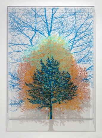 Charles Gaines, Numbers and Trees: Tiergarten Series I: Tree #4, Sejin, 2018, Galerie Max Hetzler