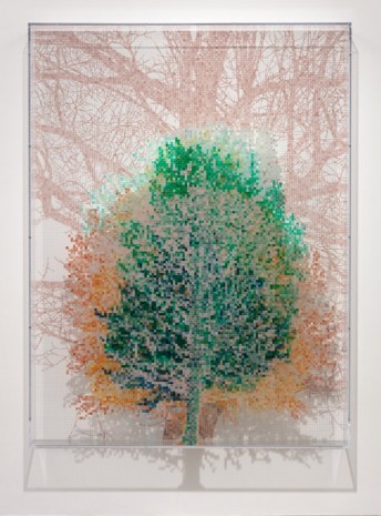Charles Gaines, Numbers and Trees: Tiergarten Series I: Tree #7, Thelma, 2018, Galerie Max Hetzler