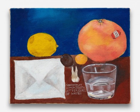 Michael Hilsman, Grapefruit, Lemon, Tooth, Letter, Glass of Water, 2018 , Almine Rech
