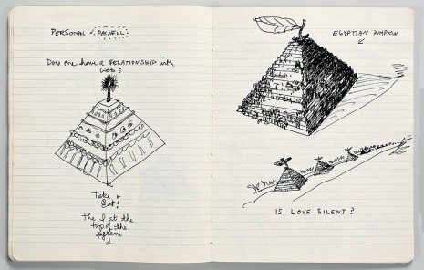 Paul Thek, Spread from Paul Thek notebook #63, 1974, The Modern Institute