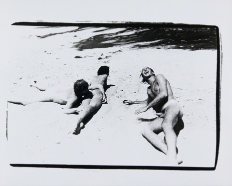Andy Warhol, Christopher Makos, Pat Cleveland and John Gould on the Beach, 1981, Hollis Taggart